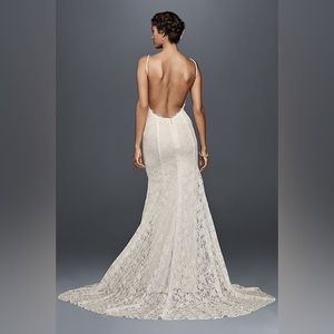Galina Low back soft lace wedding dress